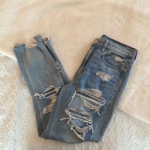 American Eagle ripped mom jeans